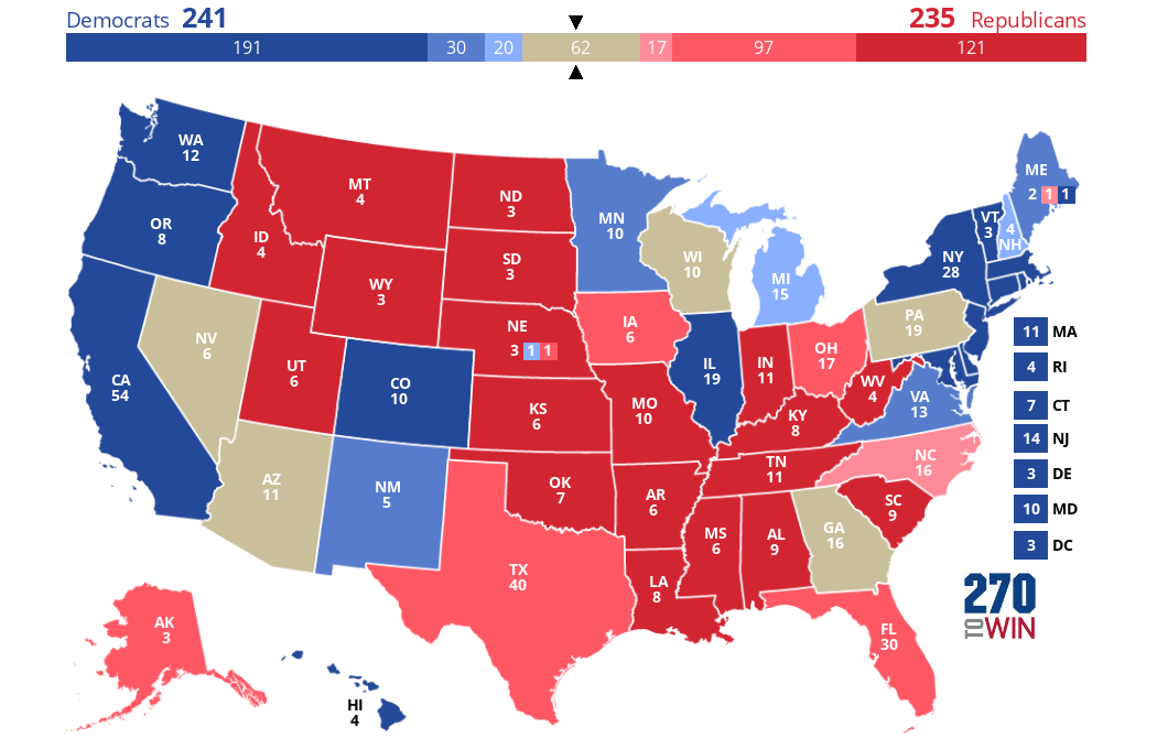 270toWin 2025 Presidential Election Interactive Map