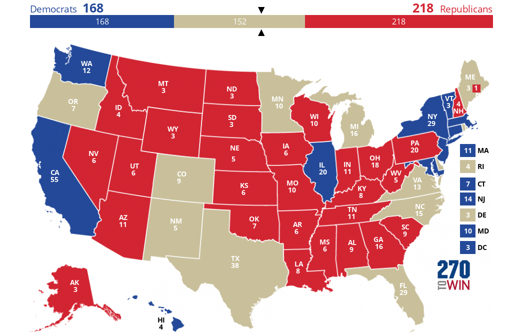 Red States Blue States Map 2024 United States Map