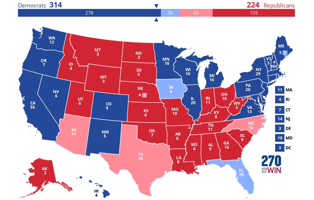 Map Of Us Election 2020 2020 Presidential Election Interactive Map