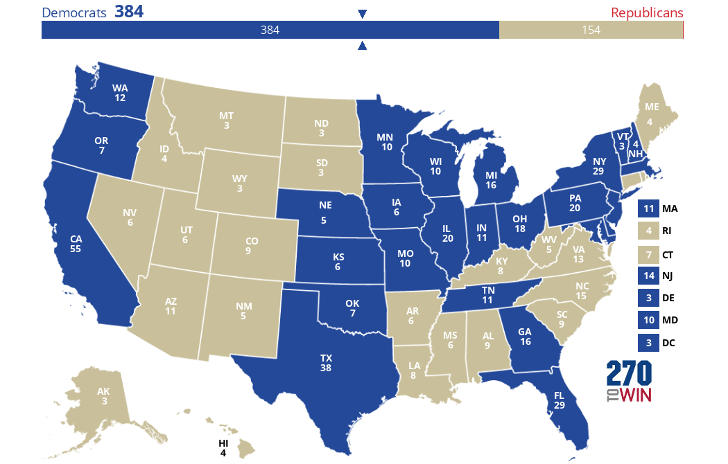 2024 Presidential Election Interactive Map