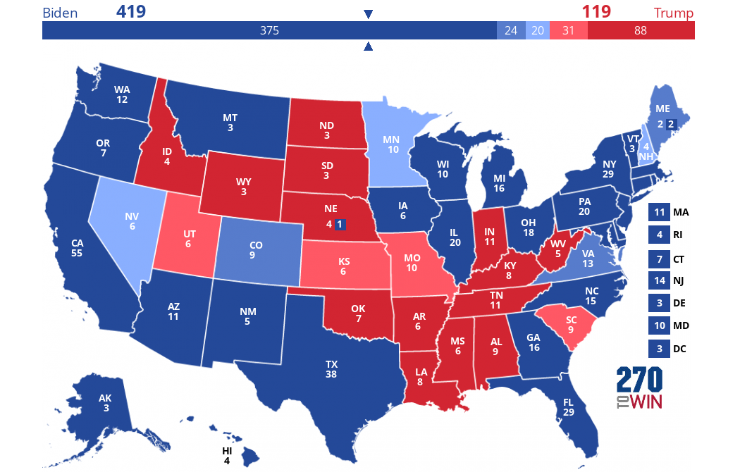 Red Or Blue States Map 2024 United States Map