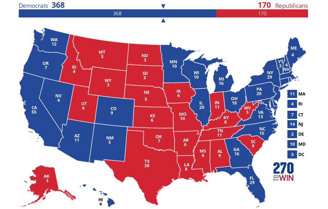 Map Of Us Presidential Election 2020 2020 Presidential Election Interactive Map