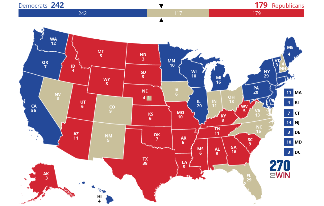 Blue and Red States - 270toWin