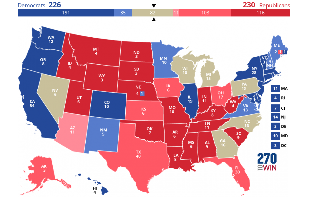 2024 Presidential Candidates Usa Polls Map Ray Dorella