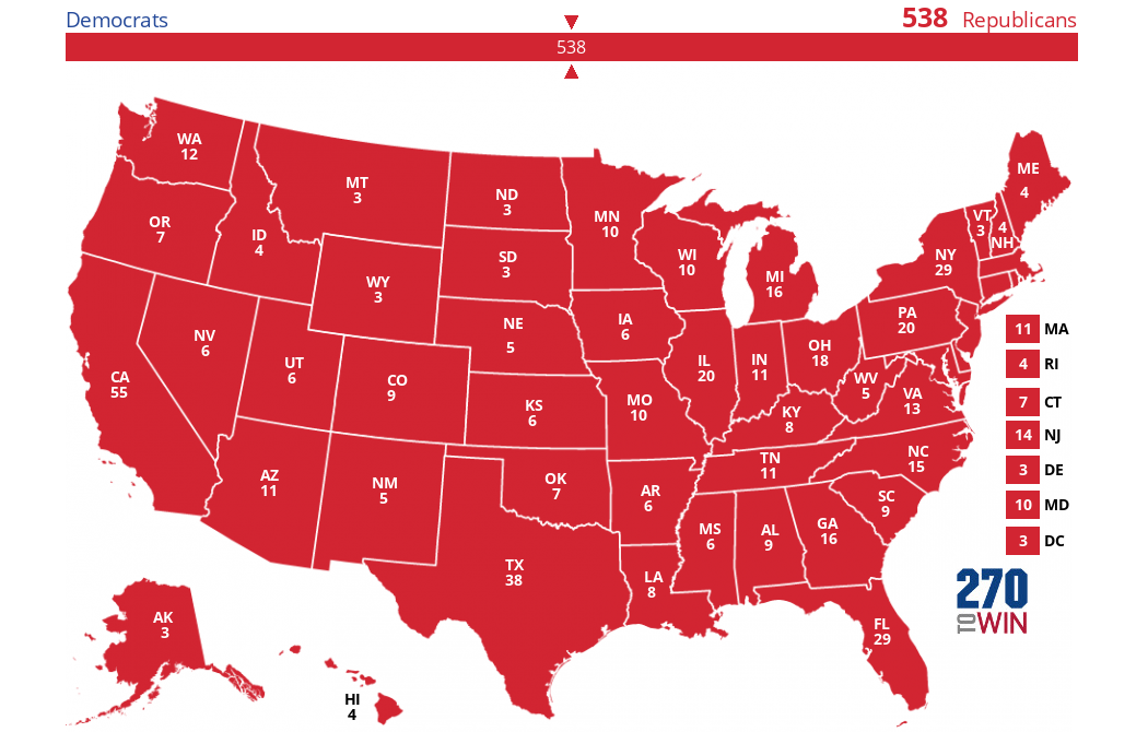 All Republican Electoral Map