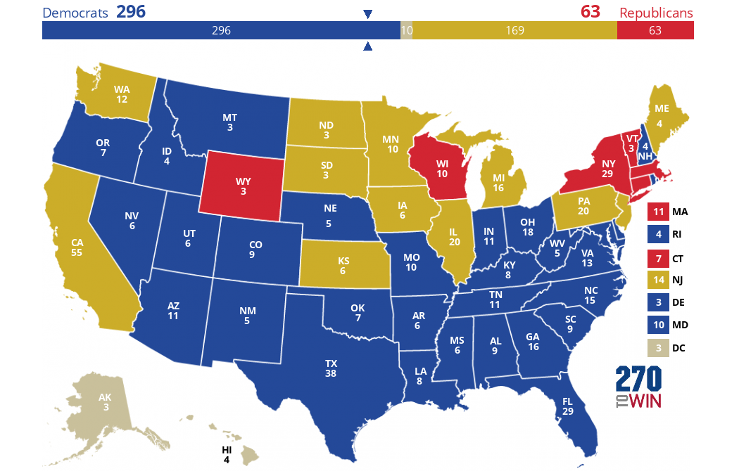 Presidential Polls 2024 Electoral Map - Carmen Kristel