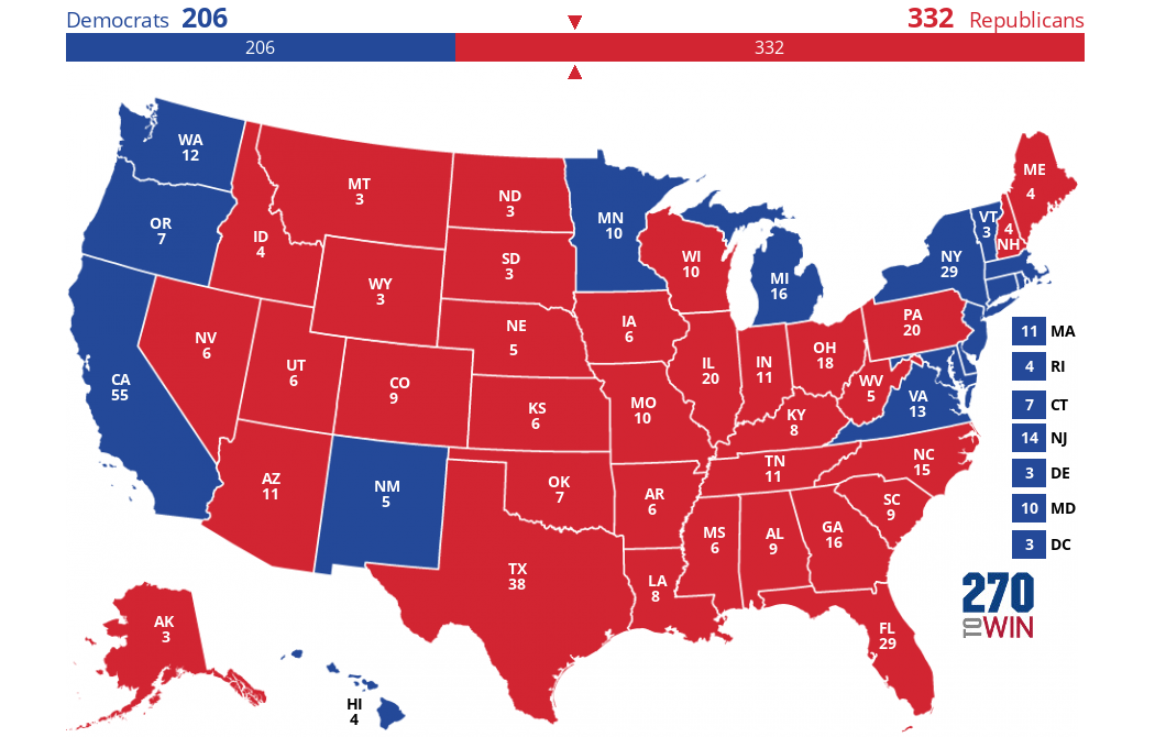 2024 Presidential Election Electoral Map - Britte Tillie