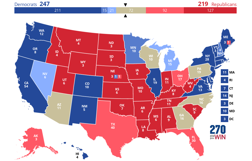 Split Ticket 2024 President Ratings 270toWin