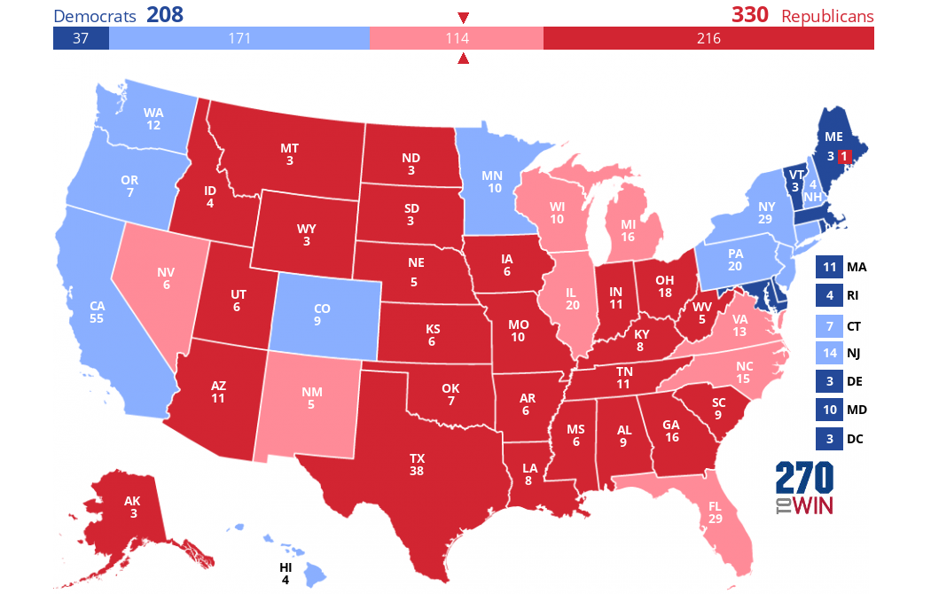 2024 Presidential Election Interactive Map - Bank2home.com