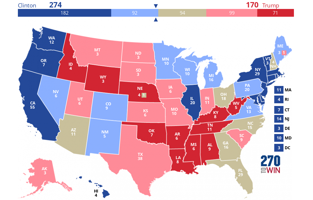 NBC General Election Battleground Map