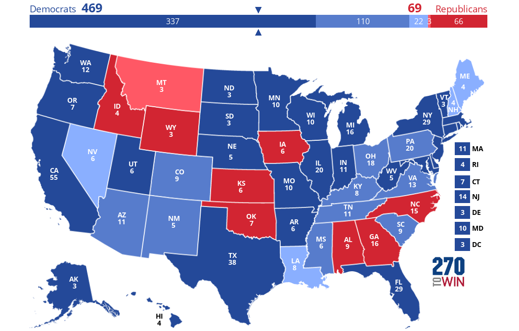 2024 Presidential Election Interactive Map