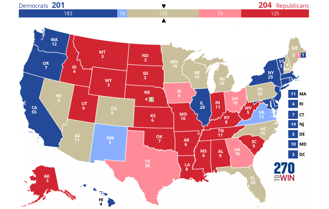 Electoral College Tie Combinations - 270toWin