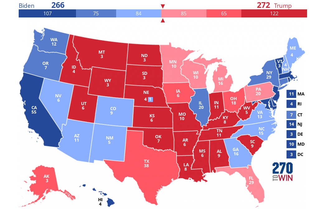 Выборы в США 2024. Карта США 2024.