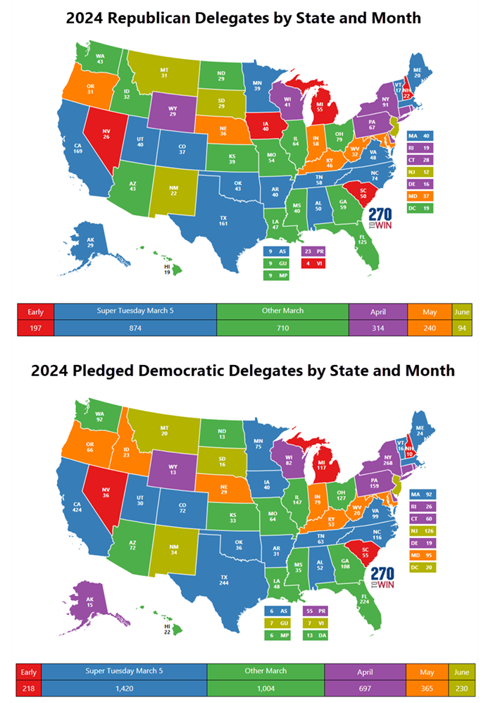 State 2024 Presidential Primary Dates By State Map Lydia Rochell