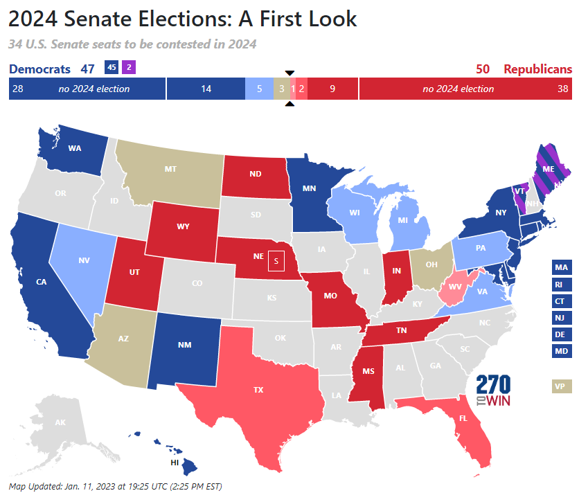 Introducing the 2024 Senate Interactive Map 270toWin