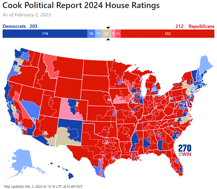 Initial 2024 Cook Political Report House Ratings 270toWin