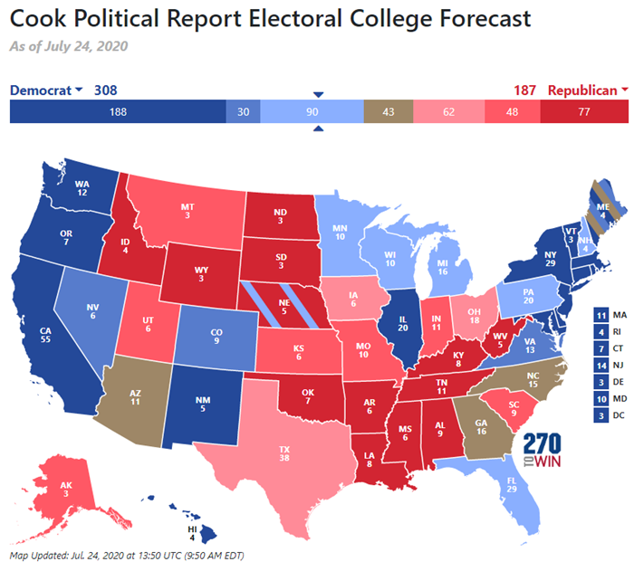 Cook Political Moves Florida to Leans Democratic in Latest Electoral ...