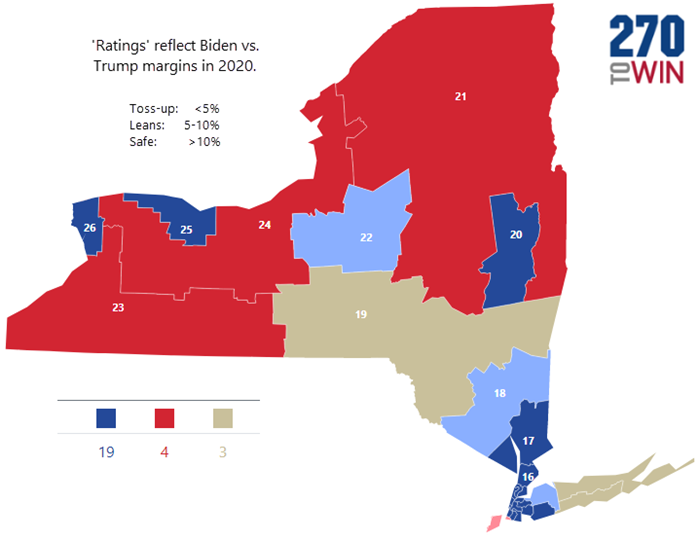New York Court Finalizes Congressional Map; Shapes Added to Interactive Map  - 270toWin