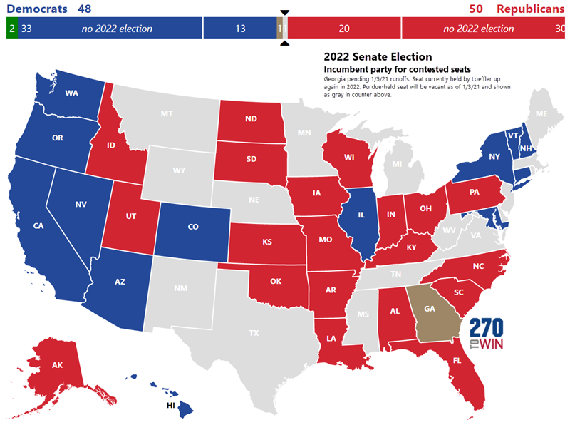 2022 Senate Prediction Map